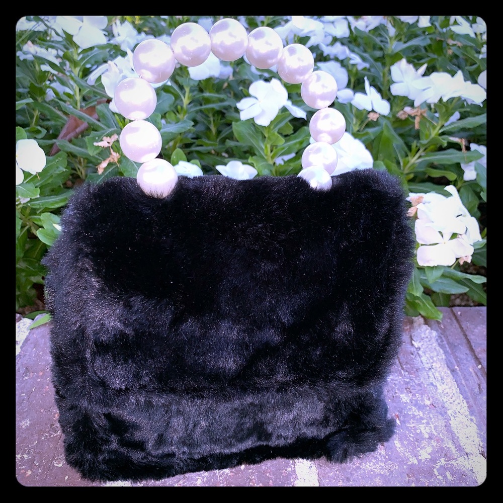 Vintage faux fur bag